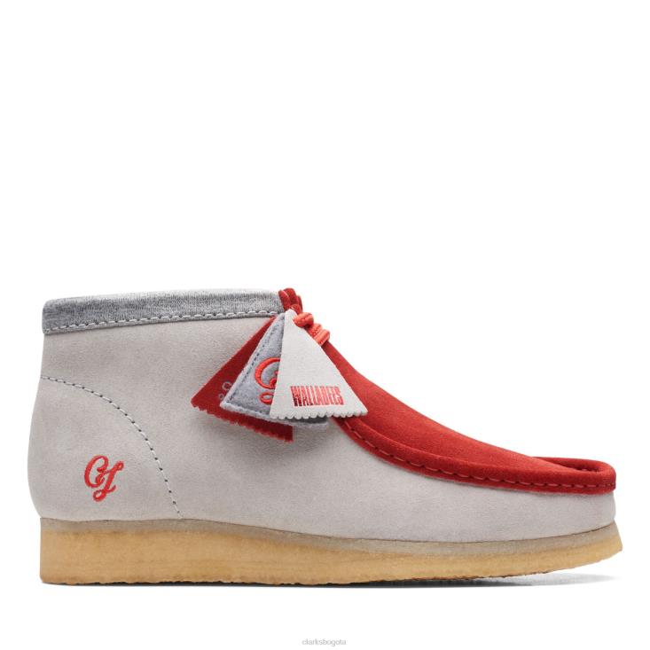Clarks 0DX8L3594 clarks wallabee bt ny rojo/gris hombres rojo/gris