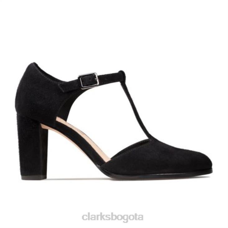Clarks 0DX8L3875 clarks gamuza negra kayl85 tbar mujer ante negro