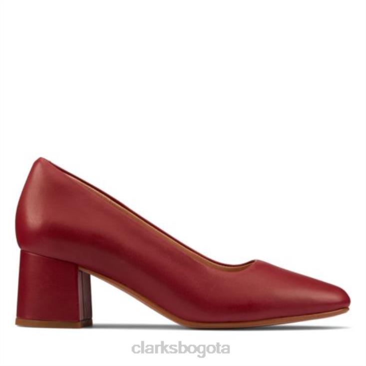 Clarks 0DX8L3916 vino cuero transparente 55 clarks de corte mujer cuero vino