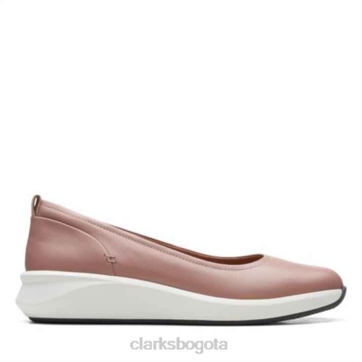 Clarks 0DX8L3947 clarks un rio vibe de cuero rosa polvoriento mujer cuero rosa polvoriento