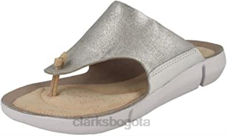 Clarks 0DX8L1143 sandalias de dedo tri carmen mujer clarks plata mujer plata