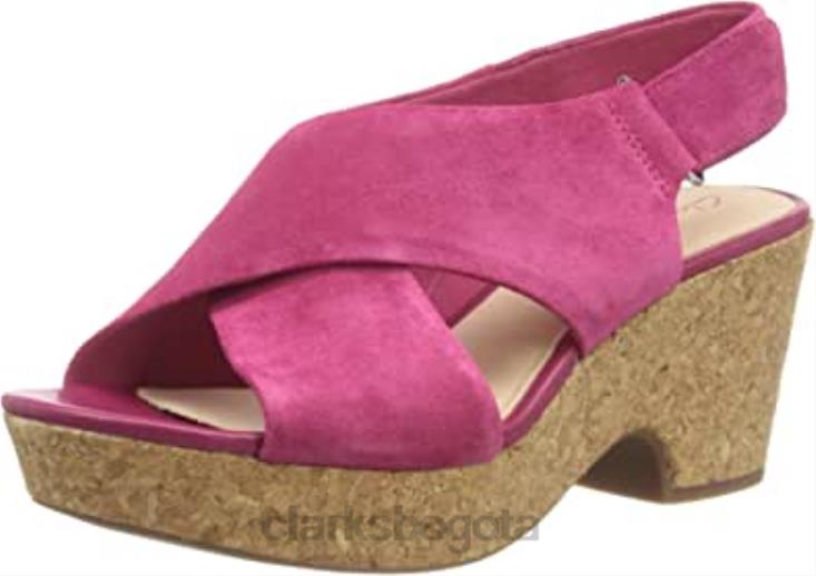 Clarks 0DX8L1818 Sandalias con tira al tobillo Clarks 261479264 para mujer rosa mujer