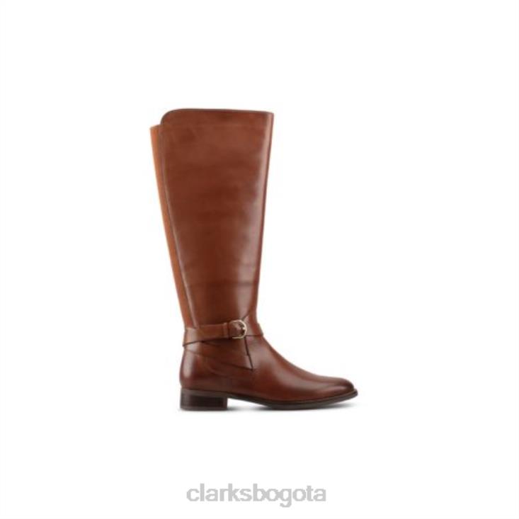 Clarks 0DX8L4096 clarks de cuero tostado oscuro hamble high unisexo cuero bronceado oscuro