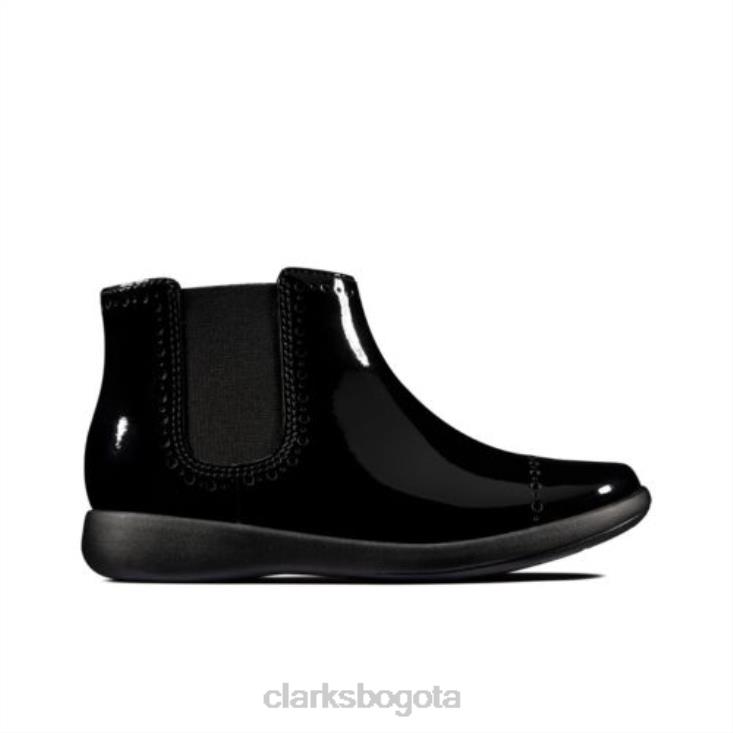 Clarks 0DX8L4583 grabar forma inf g fit clarks patente negra unisexo charol negro
