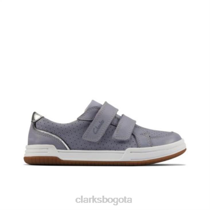 Clarks 0DX8L4700 clarks cuero azul claro fawn solo inf f fit unisexo cuero azul claro