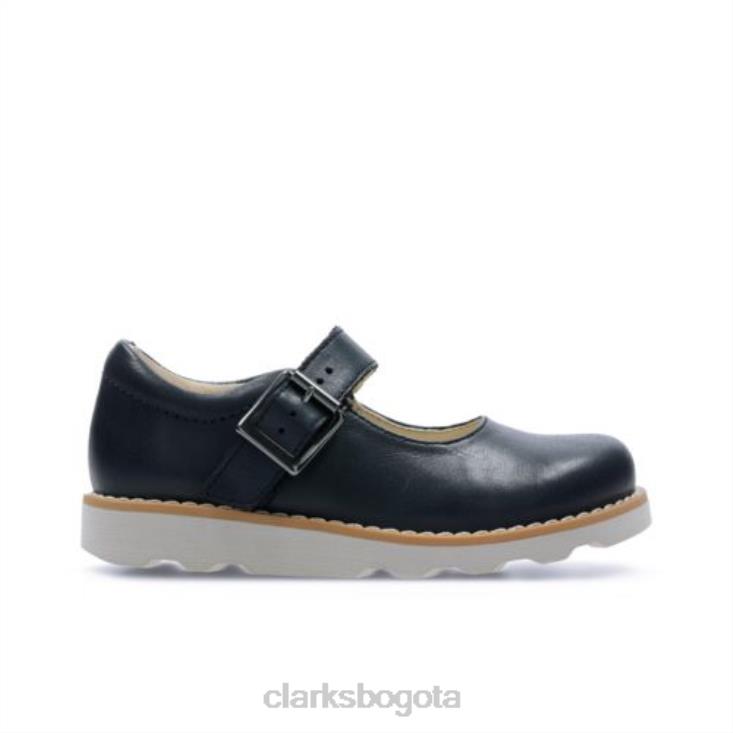 Clarks 0DX8L4736 clarks corona de cuero azul marino honor inf e fit unisexo cuero azul marino