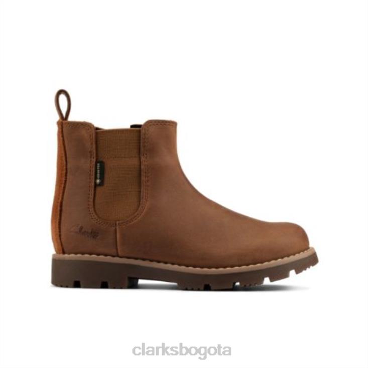 Clarks 0DX8L4779 clarks heath sea gtx inf g fit cuero tostado unisexo cuero marrón