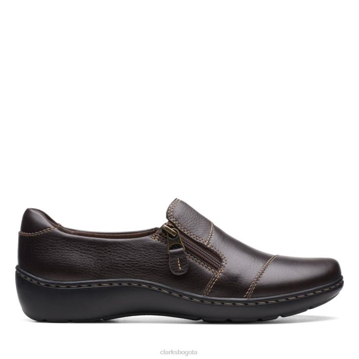 Clarks 0DX8L6253 cora harbour cuero marrón oscuro clarks cuero marrón oscuro unisexo cuero marrón oscuro