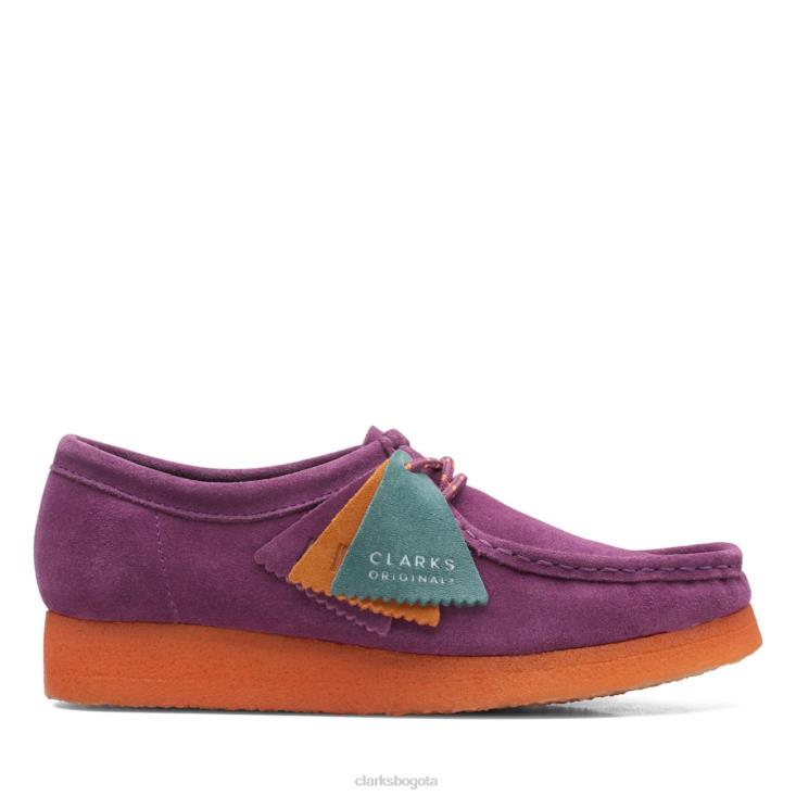 Clarks 0DX8L5174 wallabee sde combi morado sde combi morado clarks unisexo combi sde morado