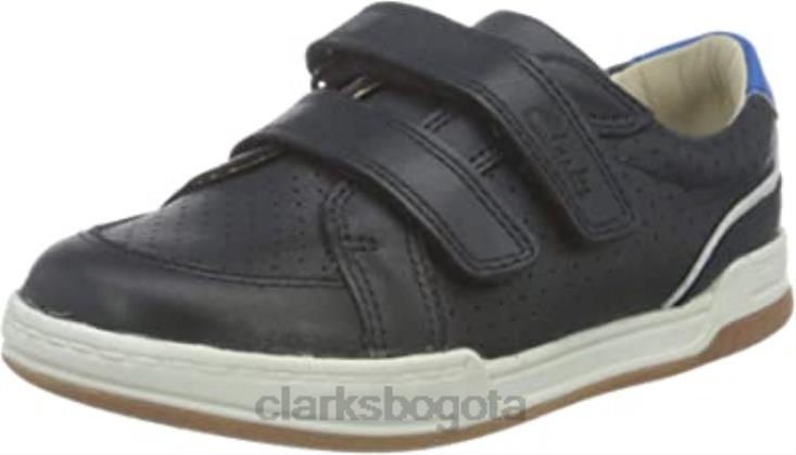 Clarks 0DX8L2691 Zapatilla clarks niño fawn solo t de piel azul marino niños cuero azul marino