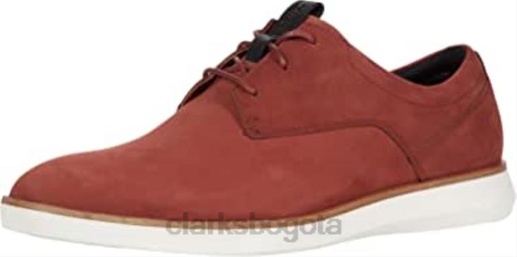 Clarks 0DX8L1446 Zapatilla de deporte de encaje Banwell para hombre de nobuk rojo clarks hombres nubuck rojo