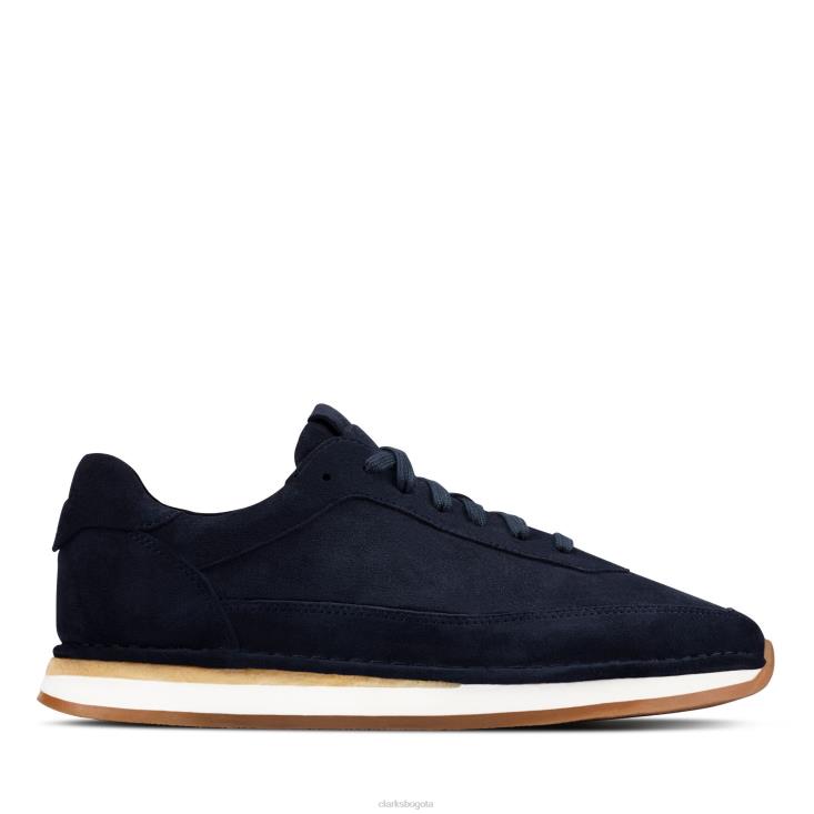 Clarks 0DX8L3690 clarks craft run encaje ante azul marino hombres gamuza azul marino