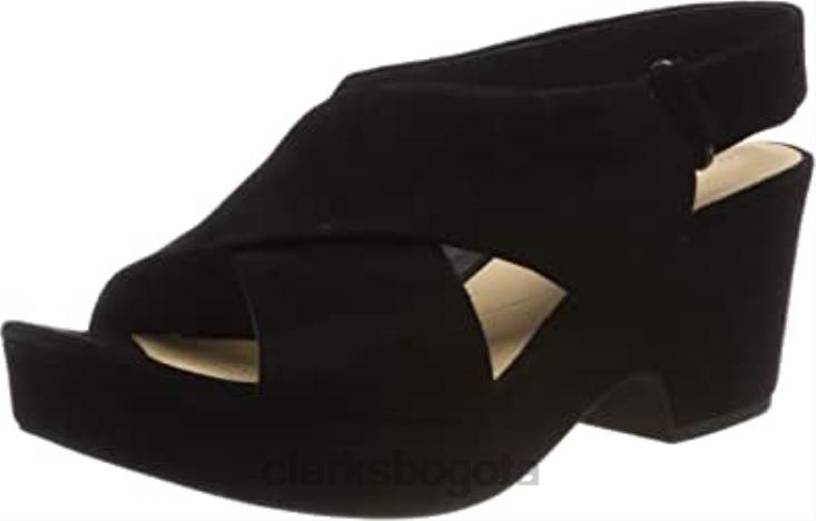 Clarks 0DX8L2027 sandalias clarks mujer negras con tira al tobillo mujer