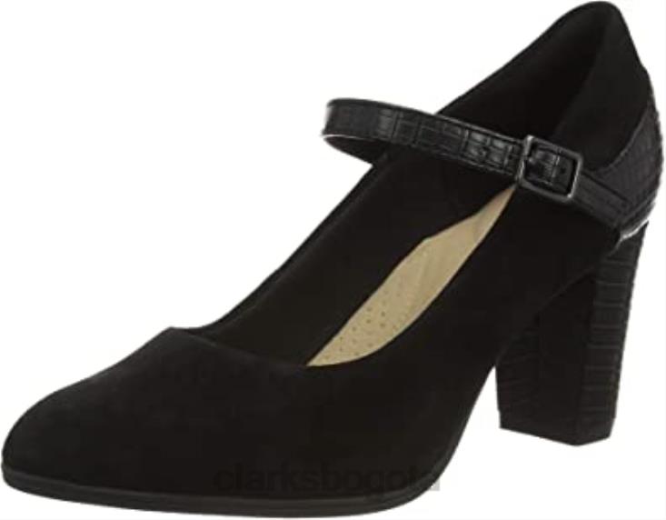 Clarks 0DX8L2751 zapato de vestir uniforme alayna Shine mujer clarks negro combi mujer combinado negro