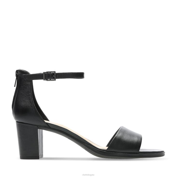 Clarks 0DX8L3263 kayl 60 2 partes clarks cuero negro mujer cuero negro