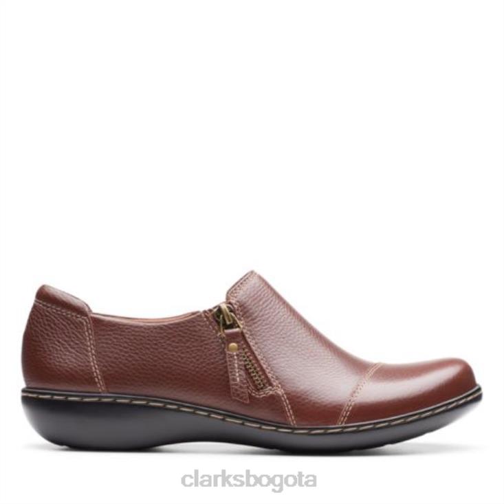 Clarks 0DX8L3911 ashland palm clarks caoba ny cuero mujer cuero caoba