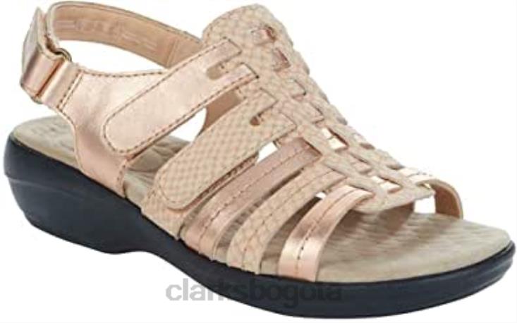 Clarks 0DX8L548 sandalia alexis Blossom mujer oro rosa rojo clarks mujer oro rosa