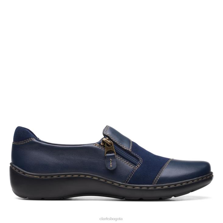 Clarks 0DX8L6251 combinación azul marino clarks cora harbour combinación azul marino mujer combinación azul marino