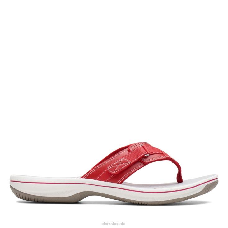 Clarks 0DX8L6398 brisa mar rojo sintético clarks sintéticos rojos mujer rojo sintético