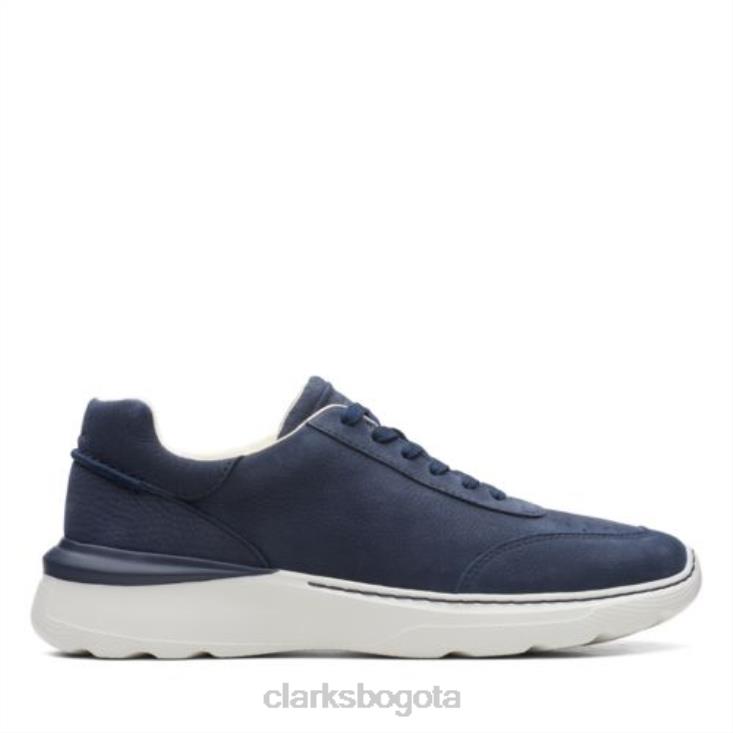 Clarks 0DX8L4436 clarks de encaje sprint lite de nubuck azul marino hombres nubuck azul marino