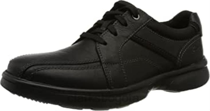 Clarks 0DX8L567 bradley walk oxford clarks negro de cuero caído para hombre hombres cuero negro caído