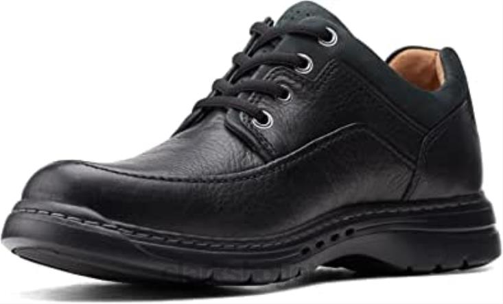 Clarks 0DX8L903 zapatos con cordones un brawley lace de hombre de corte ancho clarks negro hombres negro