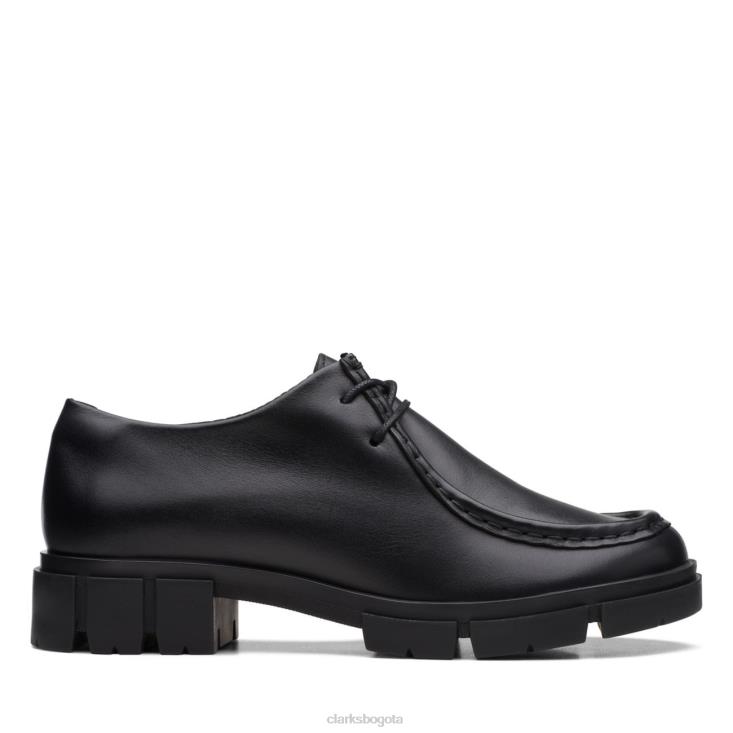 Clarks 0DX8L5122 clarks teala wally cuero negro cuero negro mujer cuero negro